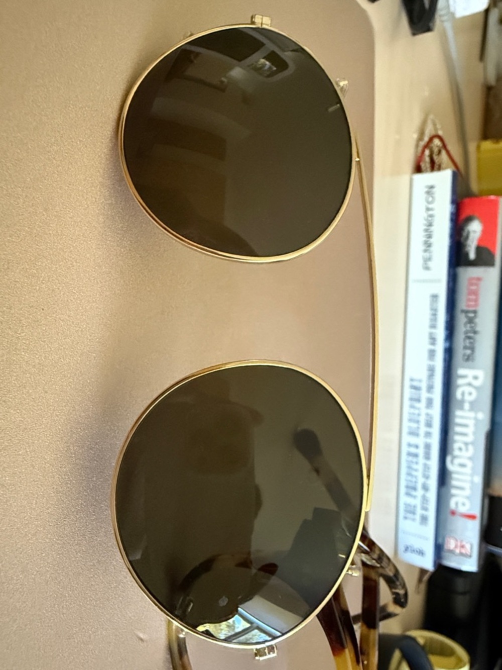 Oliver Peoples Eyeglasses with Clip On Sunglasses - Picture 9 of 10